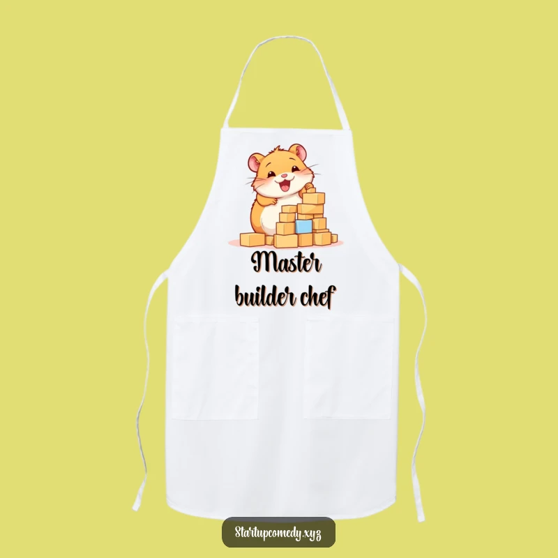 Funny Hamster Apron: Build with Tiny Tower Precision - A Chef's Funny Gift