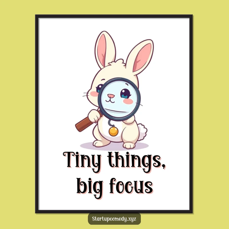 Funny Bunny Detective Digital Art Print - Instant Curious Decor!