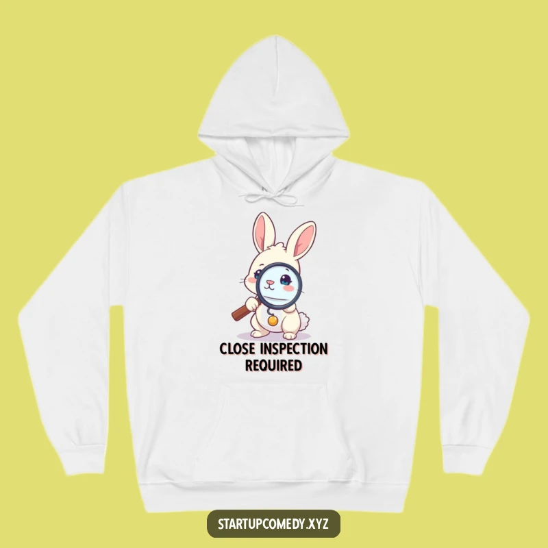 Funny Bunny Detective Hoodie - Cozy Comfort for the Curious Mind!