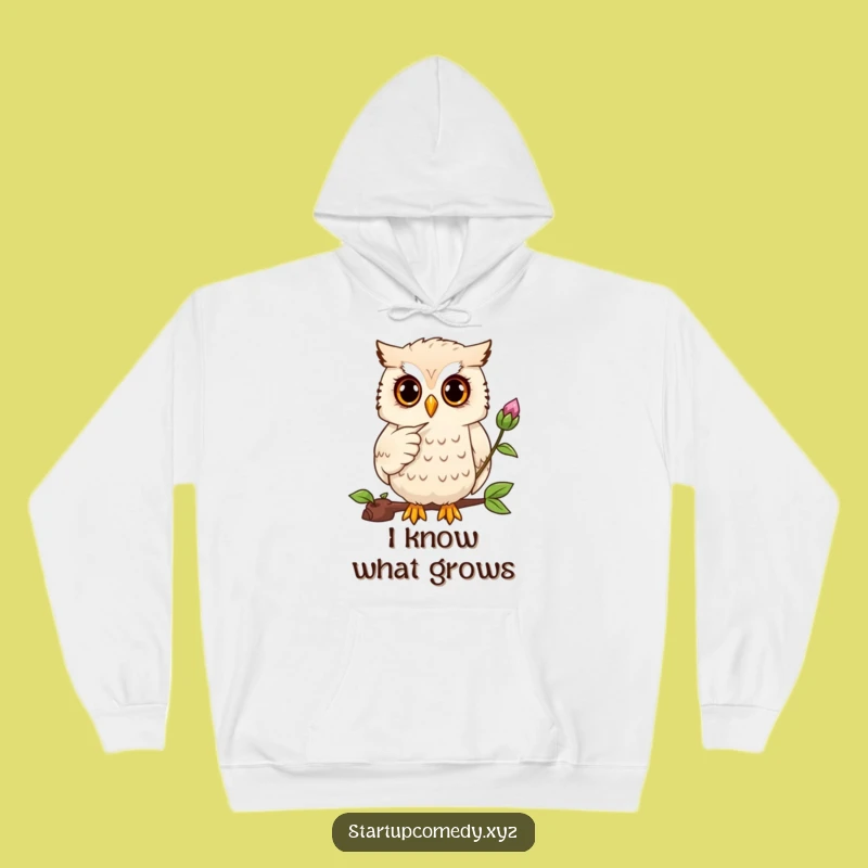 Funny Owl Gardener Hoodie - Cozy Comfort for Plant Enthusiasts!