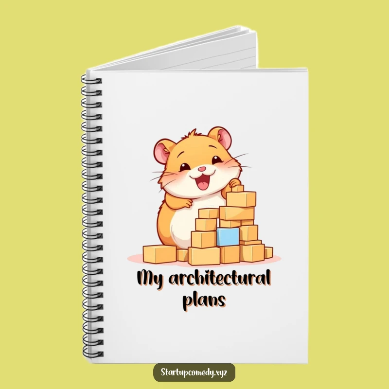 Funny Hamster Notebook: Jot Down Plans with Tiny Tower Detail - A Builder's Funny Gift