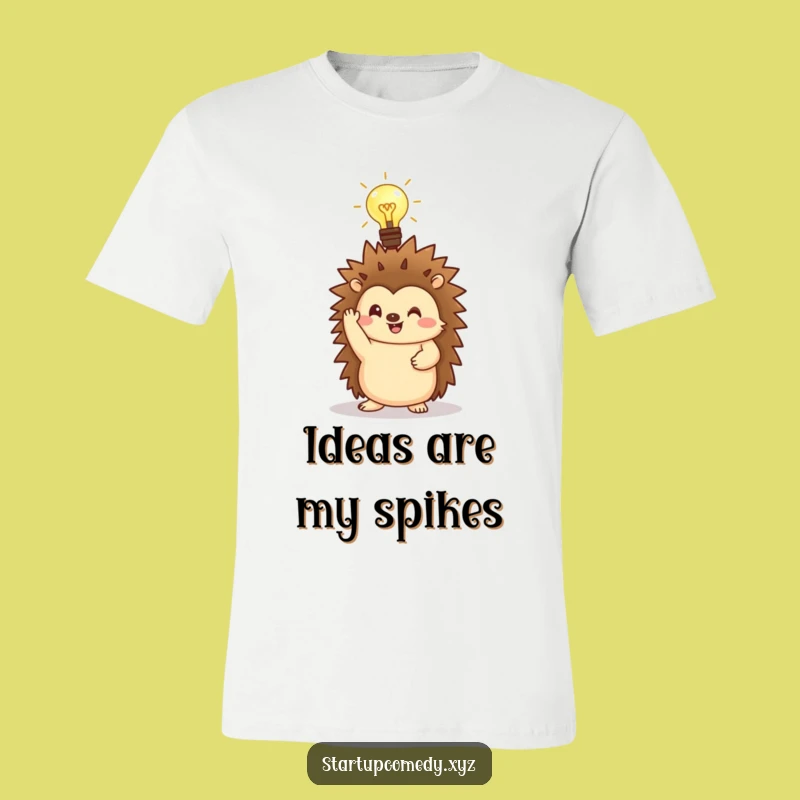 Funny Hedgehog Lightbulb T-Shirt: Wear Your Genius Idea with Pride
