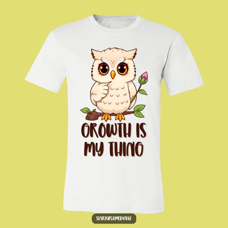 Funny Owl Botanist T-Shirt - Focused Growth Tee for Green Thumbs!